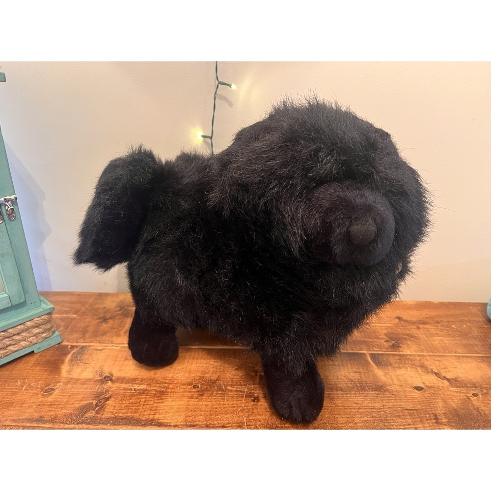 Large Vintage Rare Classique Dakin Chow Chow-black ,Puppy Dog 14 In